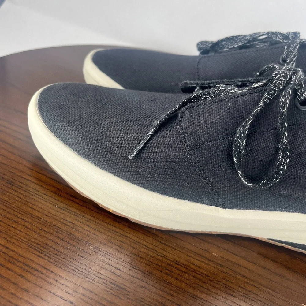 Merrell Gridway Shoes Men's 9.5 Black Canvas‎ Vibram Lace Up Sneakers J000543